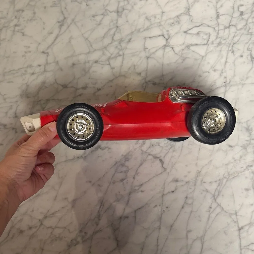 VTG 1963 Mattel Toymakers Vrroom No 3 Red Friction Motor Toy Race Car 14